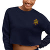University Embroidered Crop Sweatshirt